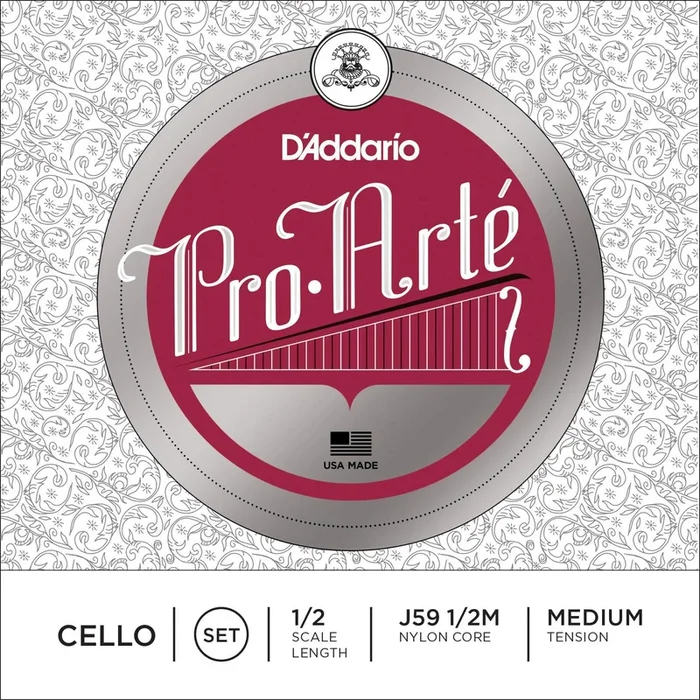 D’Addario Pro-Arte Cello String Set, 1/2 Scale, Medium Tension