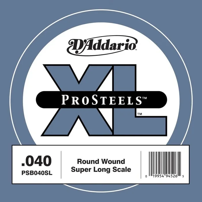 D’Addario PSB040SL ProSteels Bass Guitar Single String, Super Long Scale, .040