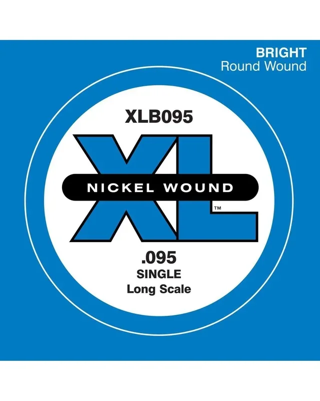 D’Addario XLB095 Nickel Wound 095 Long Scale Single Bass Guitar String
