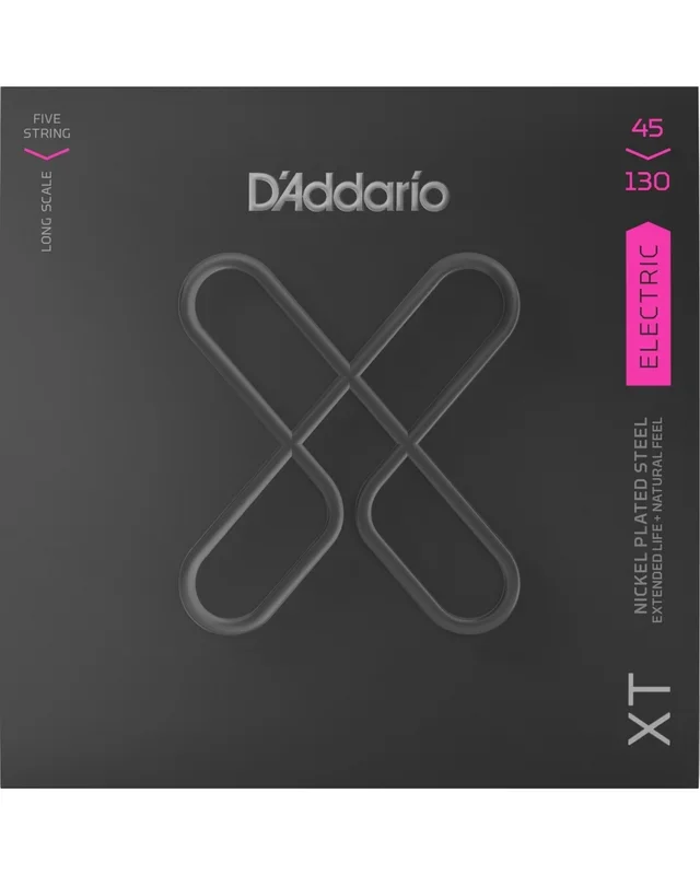 D’Addario XT Nickel Regular Light Gauge 5-String Electric Bass Guitar Strings