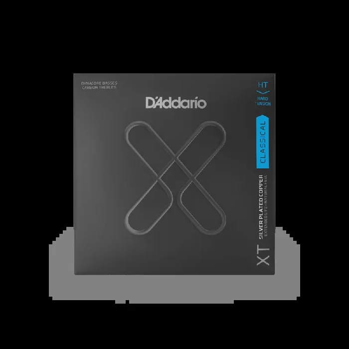 D’Addario XTC46FF XT Dynacore Carbon Coated Classical Guitar Strings, Hard Tension