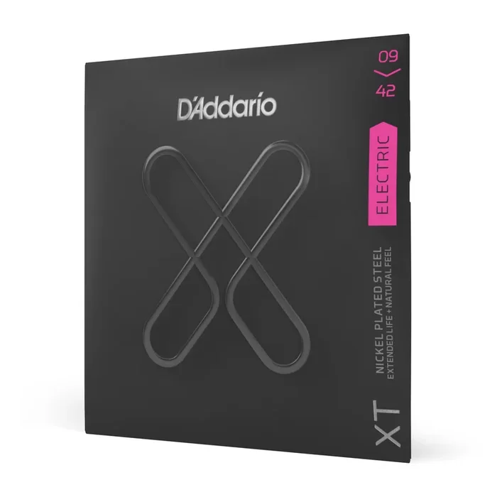 D’Addario XTE0942 XT Electric Nickel Plated Steel Electric Guitar Strings, Super Light, 09-42
