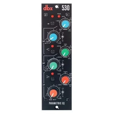 dbx 530 Parametric Equalizer – 500 Series, Fully Parametric 3-Band EQ, Modular Design, High-Quality Sound Processing
