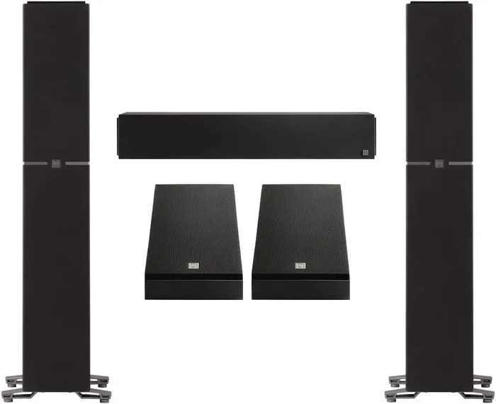 Definitive Technology Dymension 5 Channel – Bundle with (2) DM40 Towers, (1) DM20 Center Channel, and (1 Pair) DM95 Rear Speakers