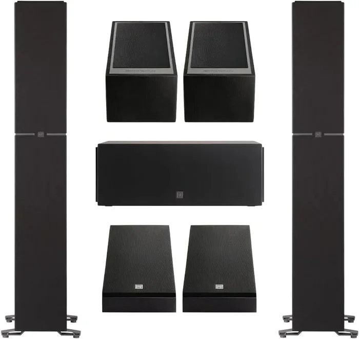 Definitive Technology Dymension Atmos Home Theater System – Bundle with (2) DM70 Towers, (1) DM10 Center Channel, (2) DM95 Rear Speakers and, (2) DM90 Atmos Speakers (Bundle)