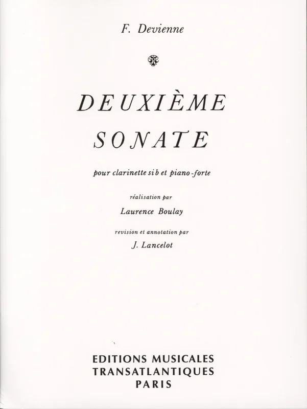 Devienne: Clarinet Sonata No. 2 in E-flat Major