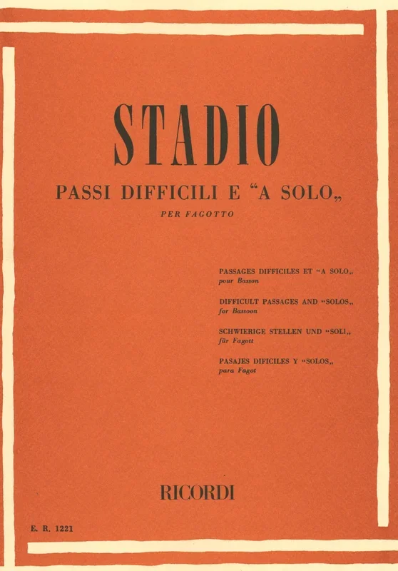 Difficult Passages and “Solos ” for Bassoon
