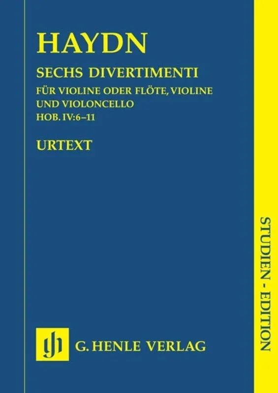 Divertimenti 6 Hob 4 No 6-11 2Violin Vc (Fl Violin Vc) (Music Score) Book