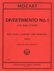 Divertimento No. 1 in B-flat Major, K. 439b – Flute, Clarinet, and Bassoon