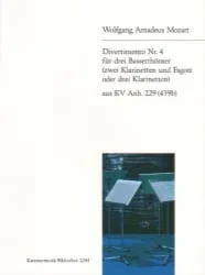 Divertimento No. 4 in B-flat Major, K. Anh. 229 (439b) – Clarinet Trio