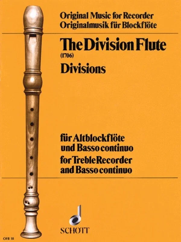 Divisions Flute 1706 Treble Recorder/Piano (Softcover Book)