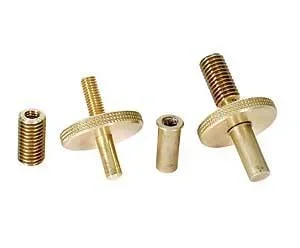 Double Bass Adj.Wheels for Bridge-Brass-Pair