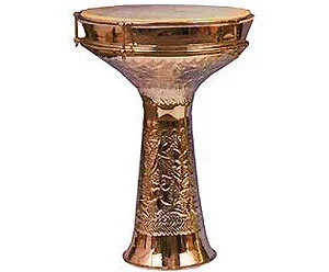 Doumbeck(Indian Drum)20cm.Emb.Brass