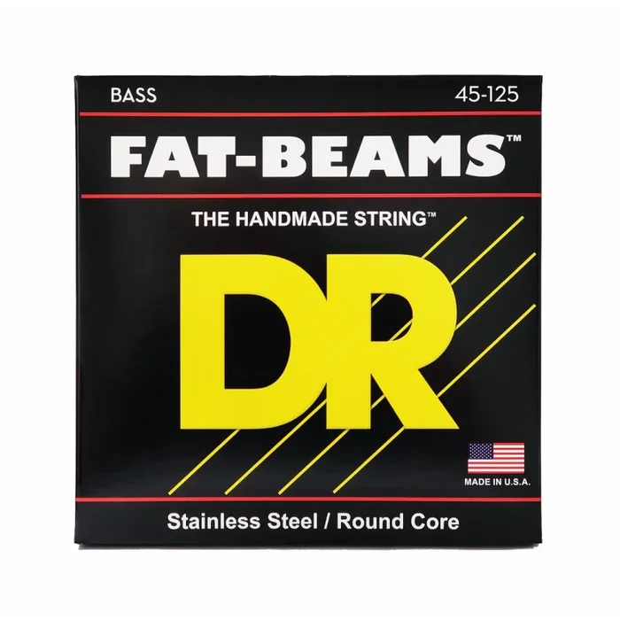 DR Fat-Beam Stainless Steel 5-String Bass Strings Medium 45-125