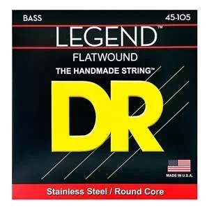 DR Legend SFL-45 4-String Short-Scale Flatwound Stainless Steel Round Core Bass Guitar Strings – Medium (45-105)
