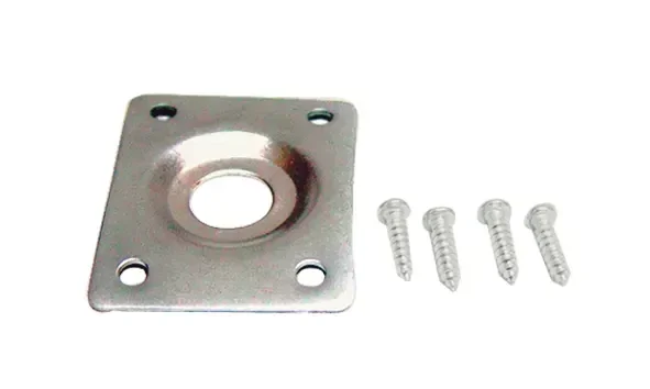 Dr Parts LP Style Square Jack Plate Chrome 36.5 x 28.5mm