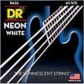 DR Strings Hi-Def NEON White Coated Medium 4-String Bass Strings Standard