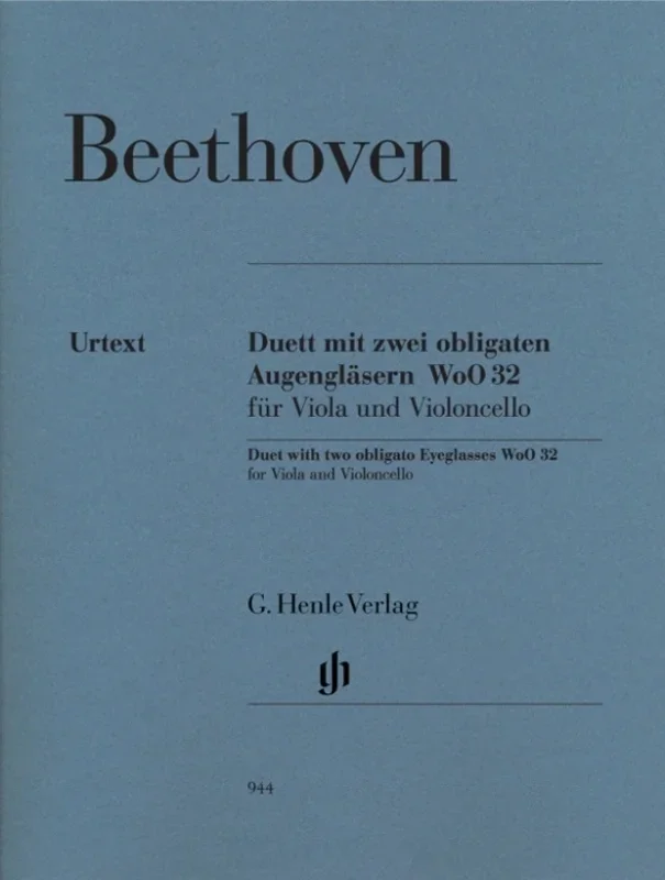 Duet With Two Obligato Eyeglasses Woo 32 Viola Vc (Softcover Book)