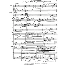 Duo, Op. 71 – Alto Saxophone and Percussion