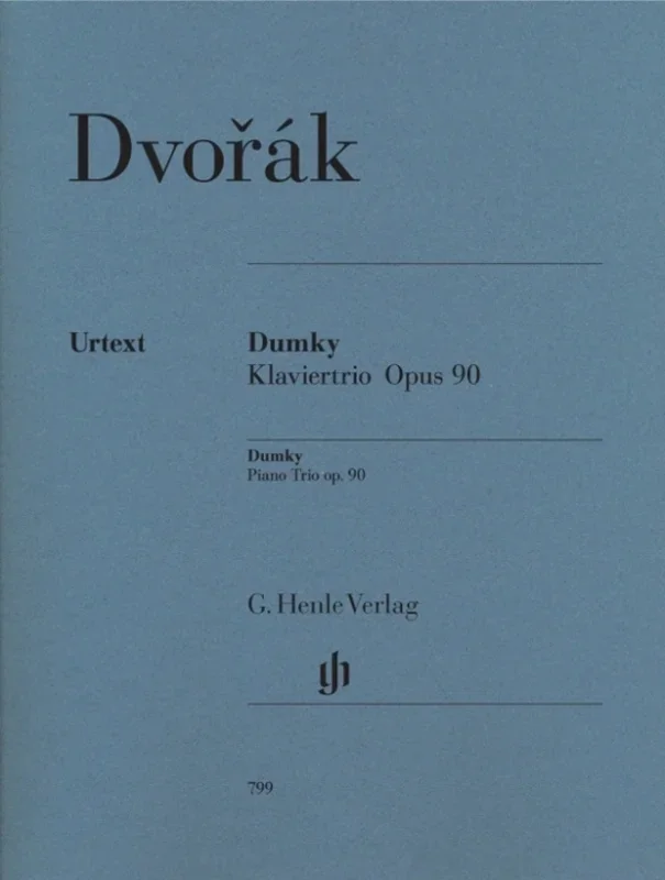 Dvorak – Dumky Trio Op 90 E Min Violin/Cello/Piano Urtext (Set Of Parts) Book