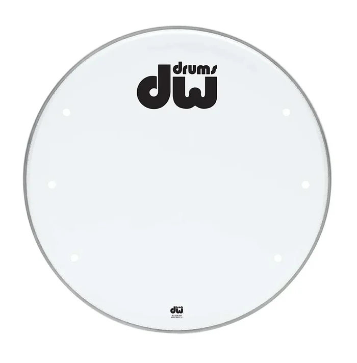 DW 24″ Smooth White Drumhead w/ Ports