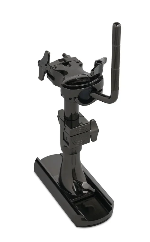 DW Bass Drum Mounted Single Tom Arm w/ Slide Track Black Nickel