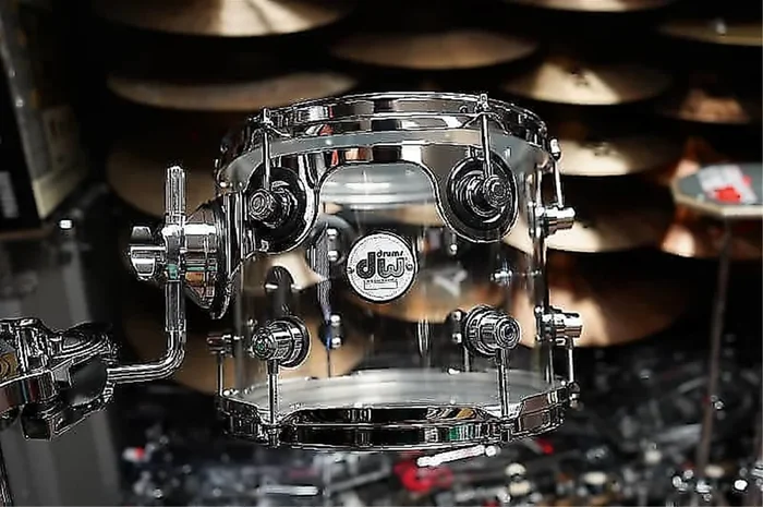 DW Design Series Clear Acrylic 8×10″ Tom w/ STM Mount & Bracket | 10” Tom