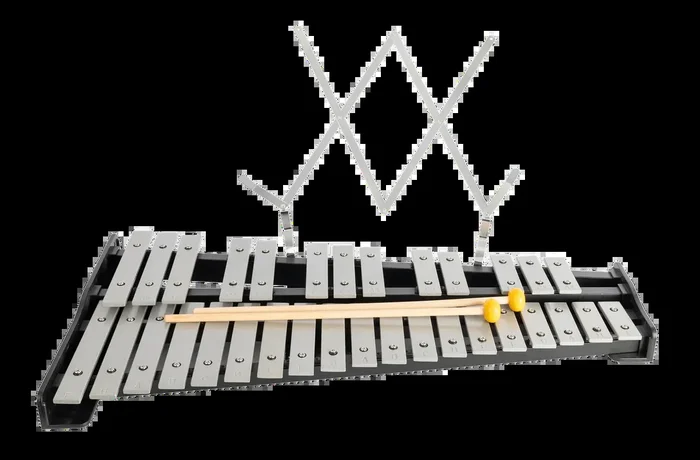 DXP 32-Note Chromatic Glockenspiel, F5 – C8 with Nylon Beaters and Rack