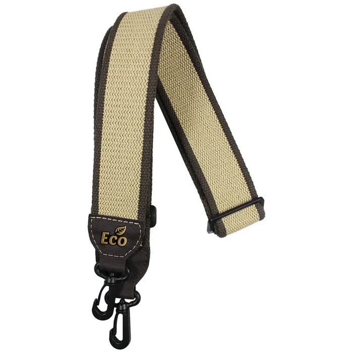 EcoStrap Banjo Strap – EcoBanjo – BJ-02 Tan 100% Recyclable Cotton, Adjustable 33″ to 59″ Length, 2″ Width