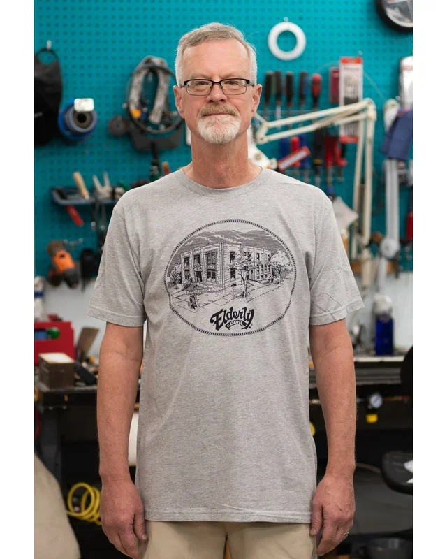 Elderly Instruments Building Shirt, Heathered Grey (Various Sizes)