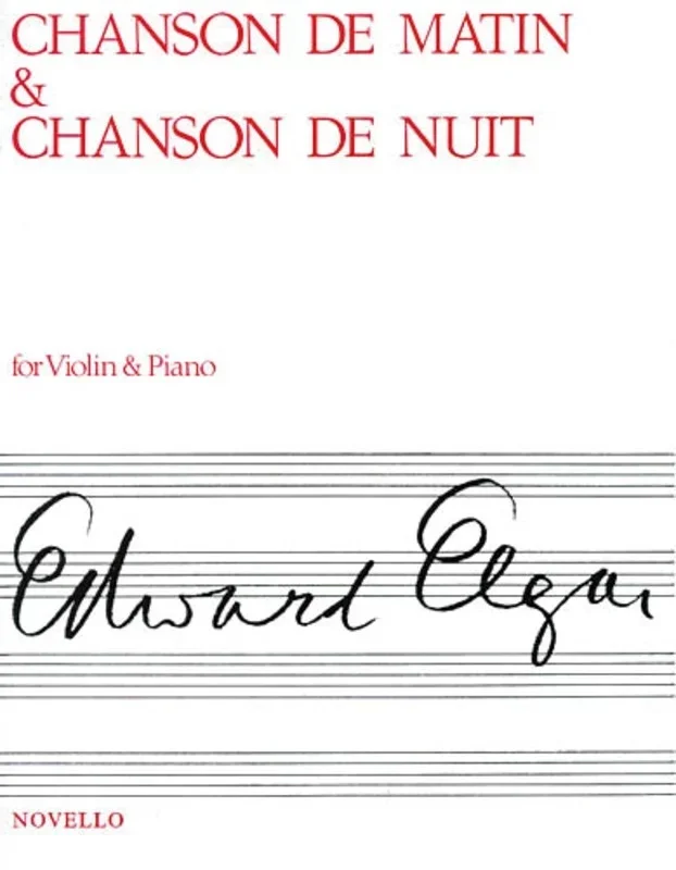 Elgar Chanson De Matin/De Nuit Violin/Piano (Softcover Book)