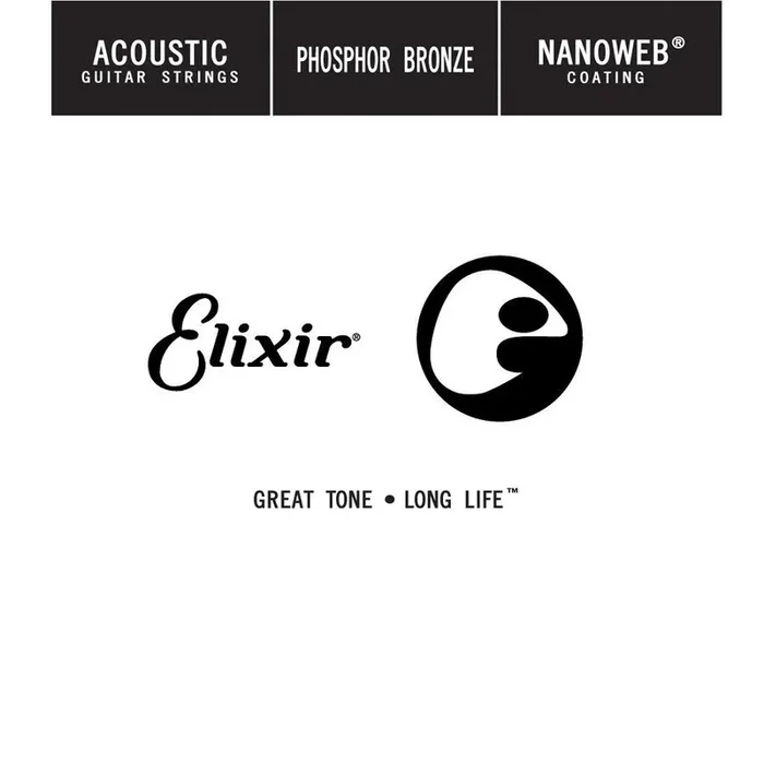 Elixir 14126 Nanoweb Single .026 Phosphor Bronze Guitar String