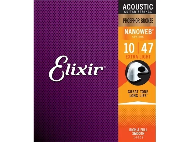 Elixir : #16002: Acoustic Nano Phos Bronze Xtra Lite 10