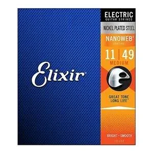 Elixir Nanoweb Electric Guitar Strings – 12102 Medium (11-49)