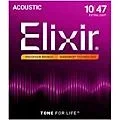 Elixir Phosphor Bronze Acoustic Guitar Strings With NANOWEB Coating, Extra Light (.010-.047) Standard