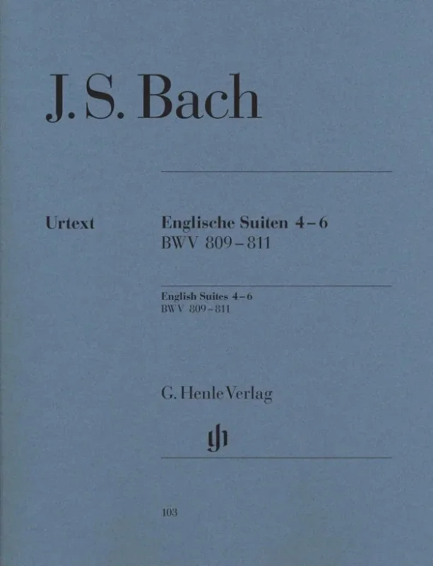 English Suites 4-6 Bwv 809-811 Urtext (Softcover Book)