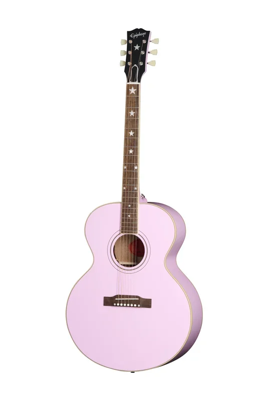 Epiphone J-180 LS Inc Hard Case Pink