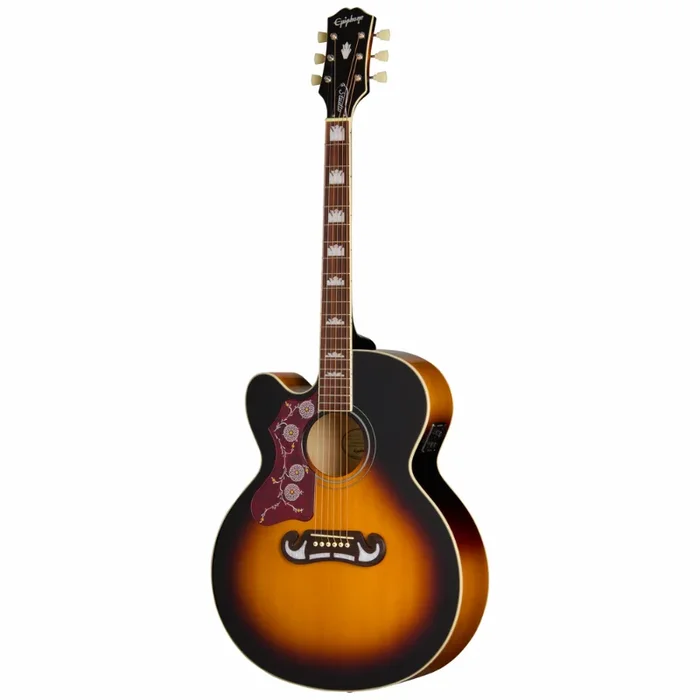 Epiphone J-200 Studio EC Vintage Sunburst Left-Handed Acoustic Guitar