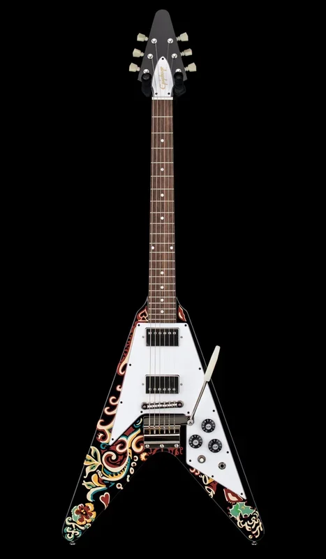 Epiphone Jimi Hendrix Signature “Love Drops” Flying V – Ebony #21604