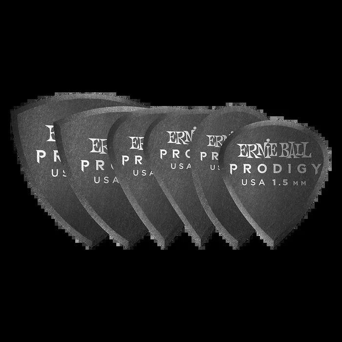 Ernie Ball 1.5 mm Multipack Prodigy Picks 6 Pack, Black