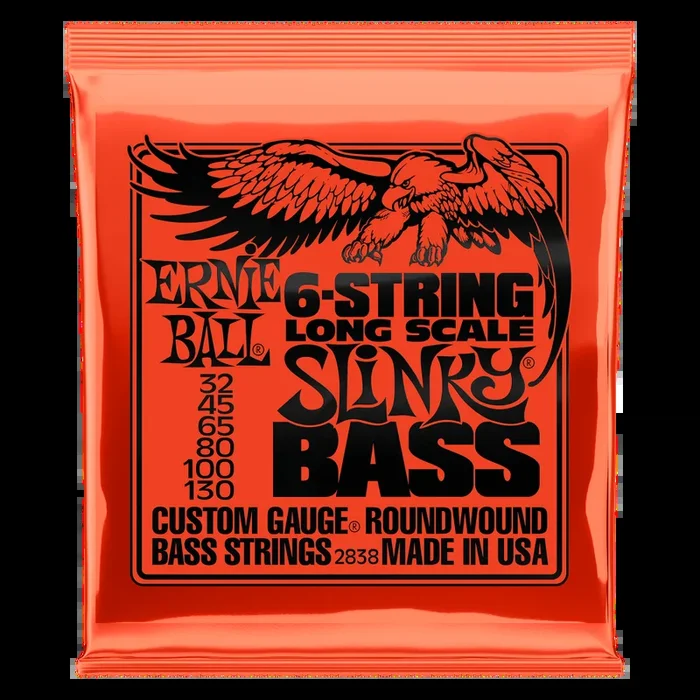 Ernie Ball 2838 6-string Slinky Bass Long Scale Nickel Wound Gauges .032 .045 .065 .080 .100 .130