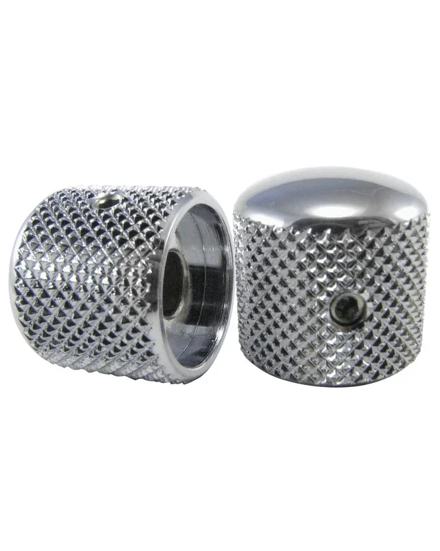 Ernie Ball Chrome Plated Brass Dome Knobs, Telecaster Style, Pair