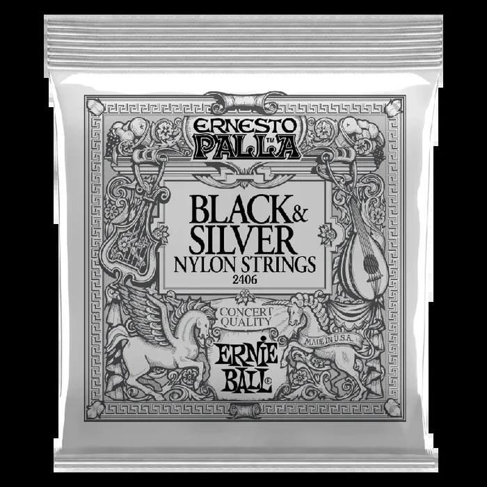Ernie Ball Ernesto Palla Black and Silver Nylon Classical Guitar String