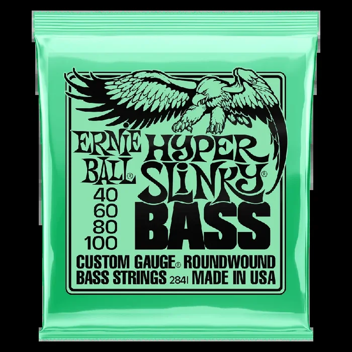 Ernie Ball Hyper Slinky Bass Nickel Wound Electric Bass Strings 40 – 100 Gauge