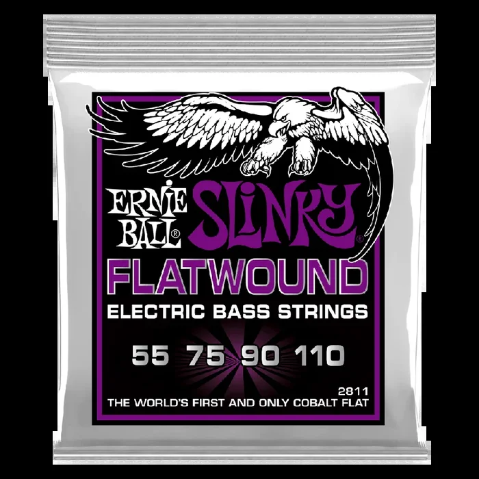 Ernie Ball Power Slinky Flatwound Bass Guitar Strings (55-110)