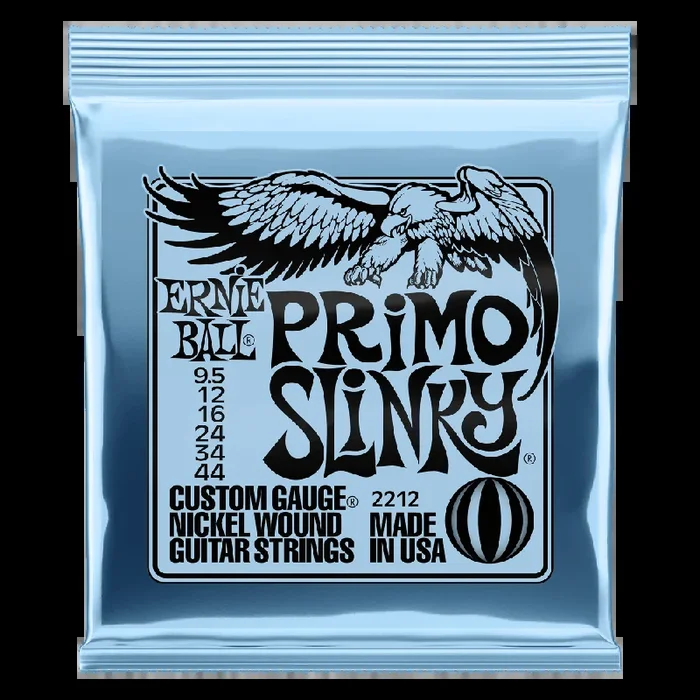 Ernie Ball Primo Slinky Nickel Wound Electric Guitar Strings, 9.5-44 Gauge