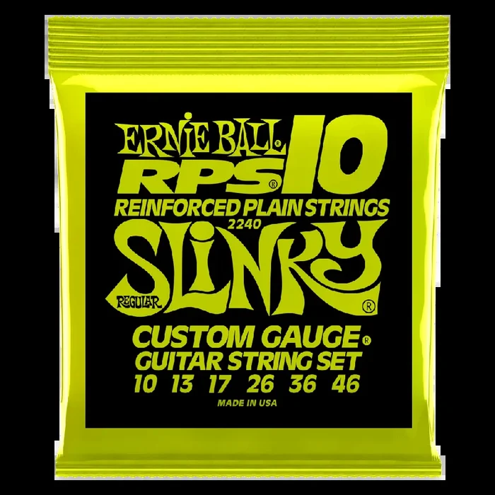 Ernie Ball Regular Slinky RPS Nickel Wound Electric Guitar Strings, 10-46 Gauge
