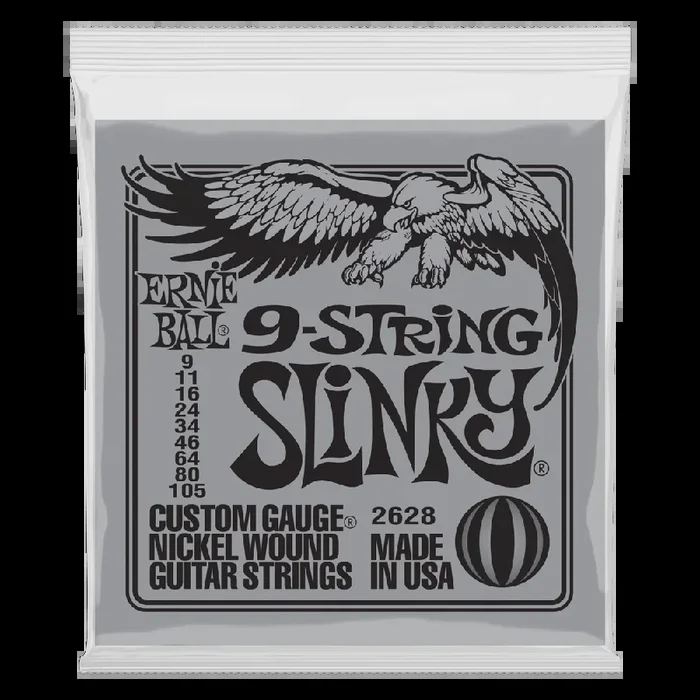 Ernie Ball Slinky Nickel Wound Electric Guitar 9-String 9-105 Gauge