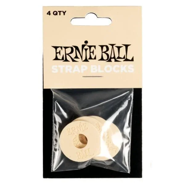 Ernie Ball Strap Blocks 4pk – Cream