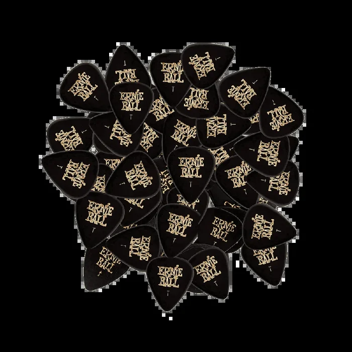 Ernie Ball Thin Black Cellulose Picks, bag of 144